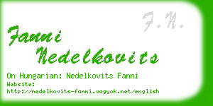 fanni nedelkovits business card